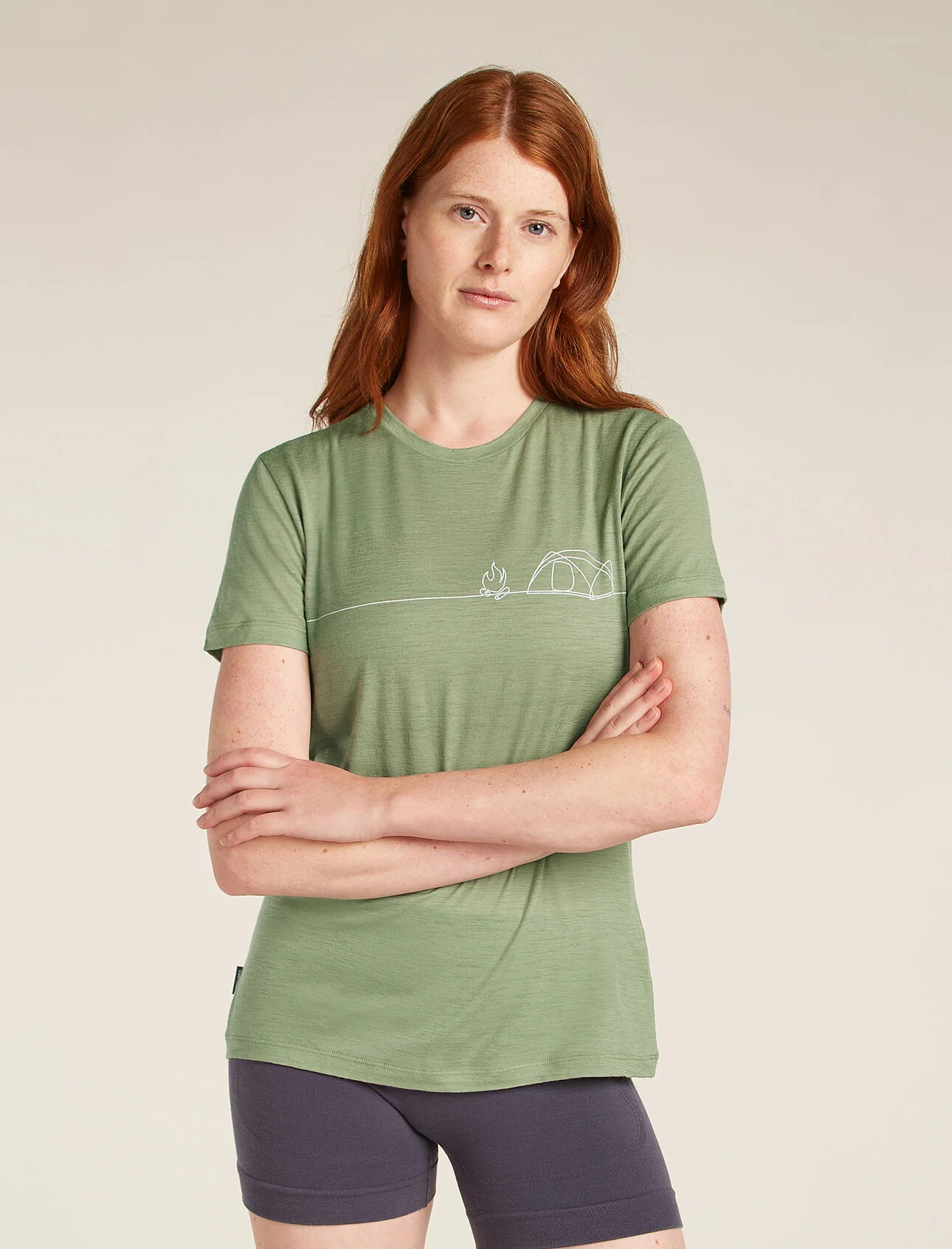 Icebreaker 150 Tech Lite Tee Line Camp Women's