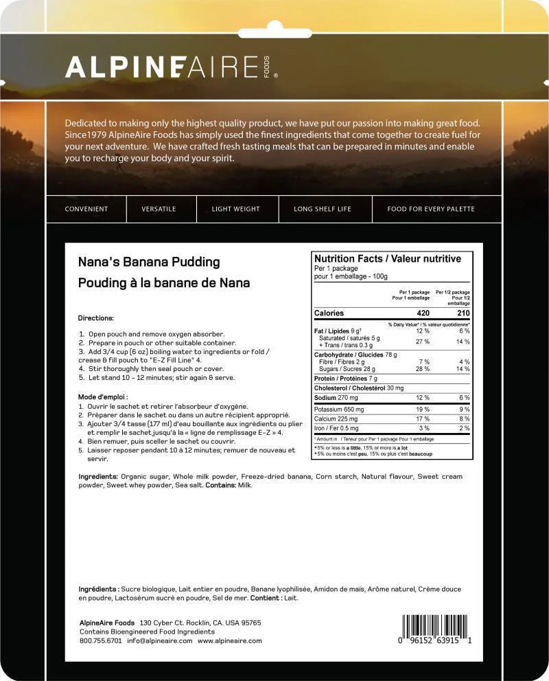 Alpine Aire Nana's Banana Pudding - Image 2