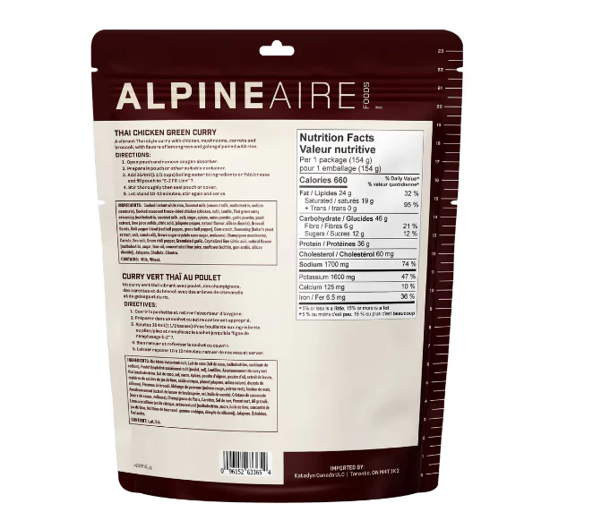 Alpine Aire Thai Chicken Green Curry - Image 2
