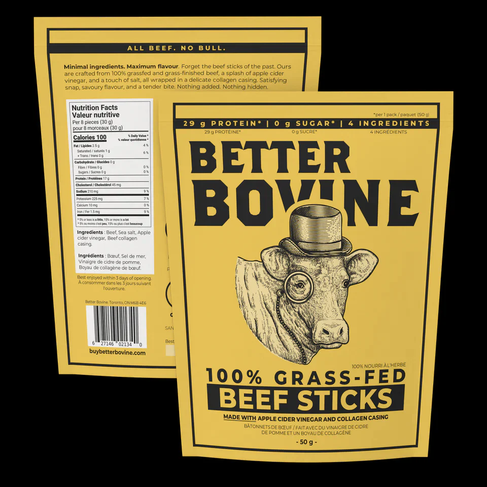 Better Bovine Grassfed Beef Sticks