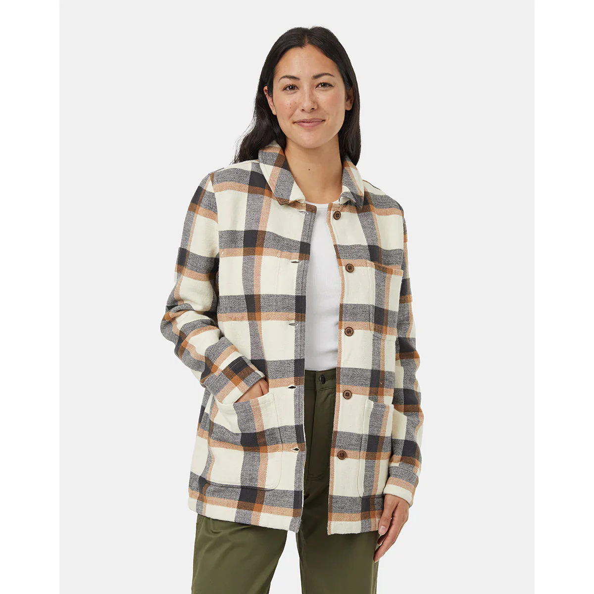 Tentree Flannel Utility Jacket Women's - Image 3