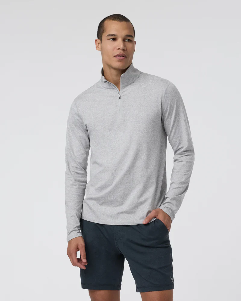 Vuori Ponto 1/2 Zip Mock Neck Men's - Image 2