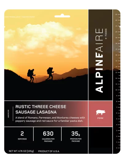 AlpineAire Rustic Three Cheese Sausage Lasagna