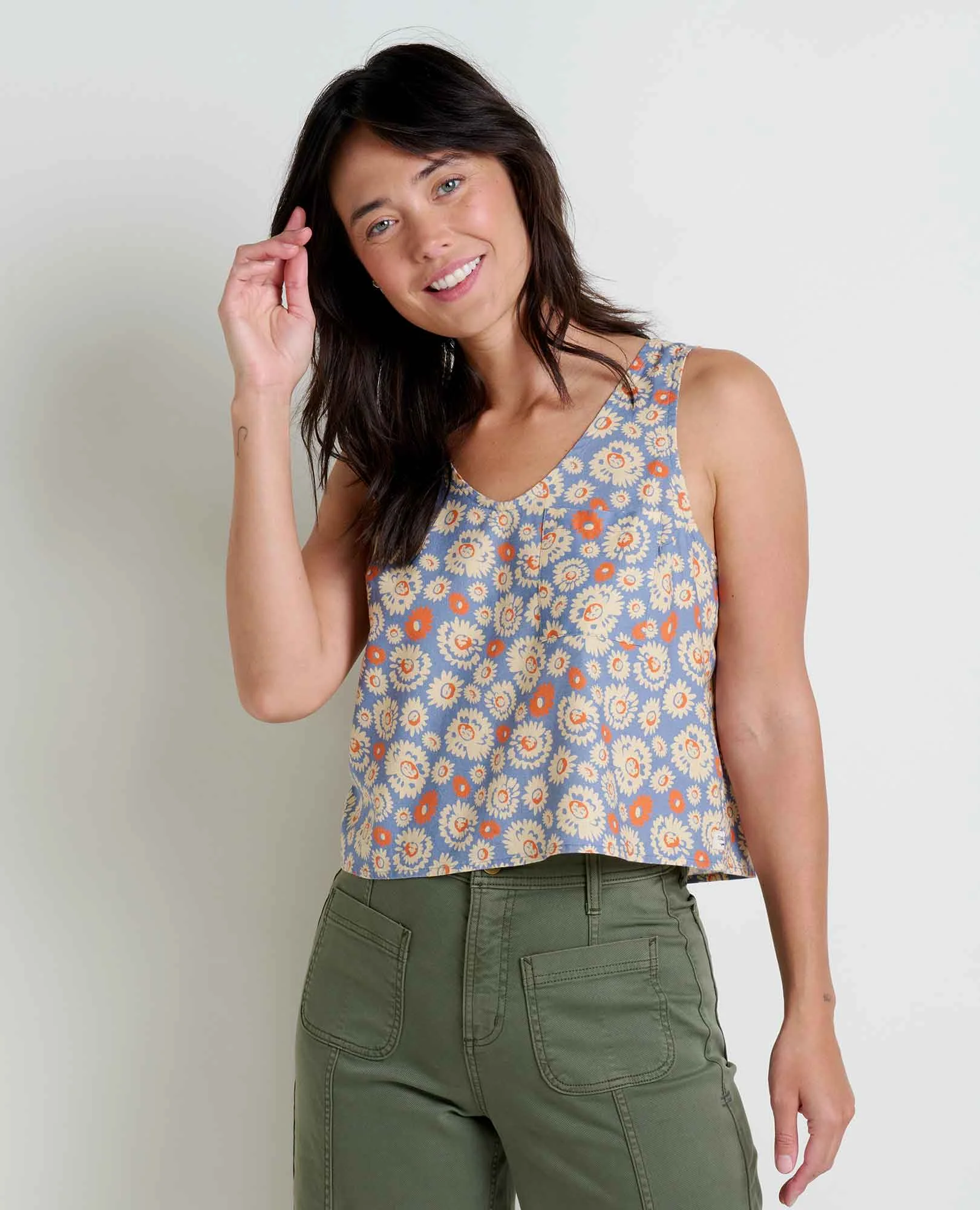Toad and Co Taj Hemp Button Back Tank II Women's