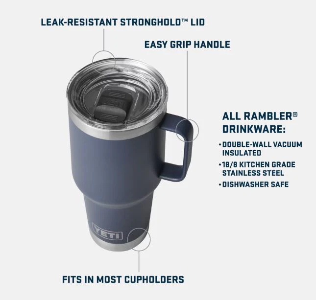 Yeti Rambler 30oz Travel Mug - Image 4
